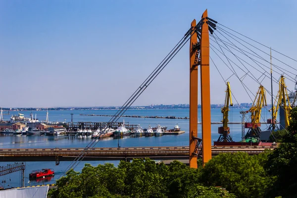 Odessa Ukraine July 2018 View Industrial Port Part City — Stock Photo, Image