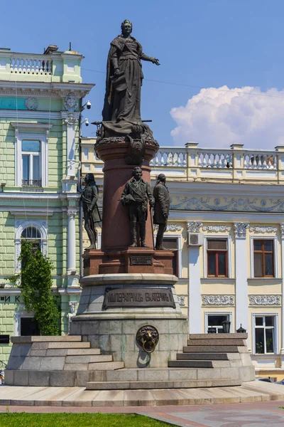 Odessa Ucrania Julio 2018 Monumento Catalina Los Fundadores Ciudad Parte — Foto de Stock