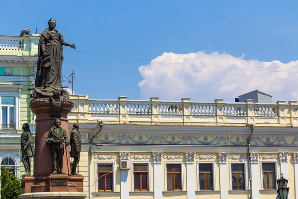 Odessa Ucrania Julio 2018 Monumento Catalina Los Fundadores Ciudad Parte — Foto de Stock