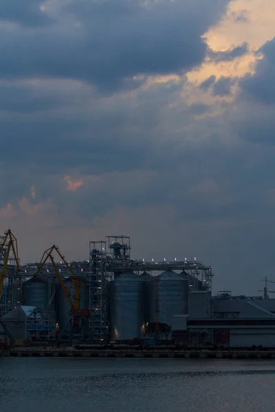 Odessa Ukraine July 2018 View Industrial Port Part City Late — Stock Photo, Image