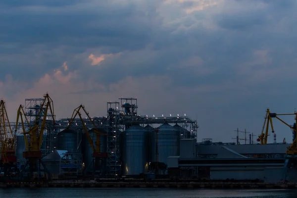 Odessa Ukraine July 2018 View Industrial Port Part City Late — Stock Photo, Image