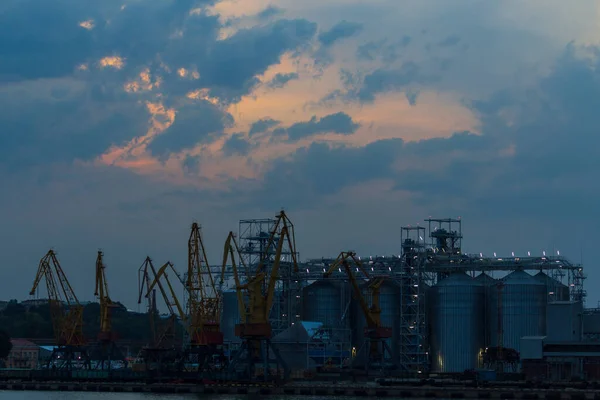 Odessa Ukraine July 2018 View Industrial Port Part City Late — Stock Photo, Image