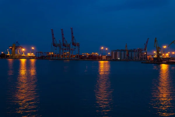 Odessa Ukraine July 2018 View Industrial Port Part City Late — Stock Photo, Image