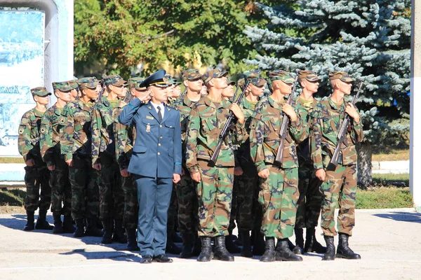 Balti Beltsy Moldova September 2018 Hari Terbuka Tentara Secara Tradisional — Stok Foto