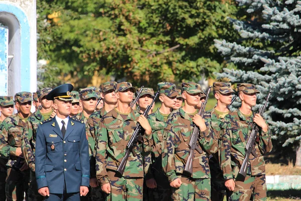 Balti Beltsy Moldova Szeptember 2018 Nyílt Nap Hadseregben Hagyományosan Nap — Stock Fotó