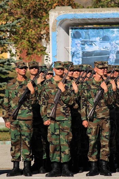 Balti Beltsy Moldova September 2018 Open Day Army 传统上 今天是新兵的游行和宣誓日 — 图库照片
