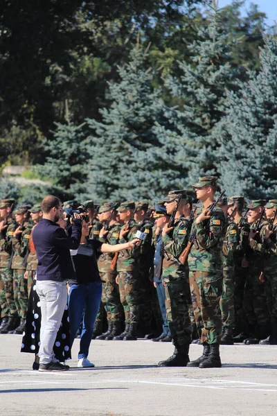 Balti Beltsy Moldavsko Září 2018 Den Otevřených Dveří Armádě Dnešní — Stock fotografie