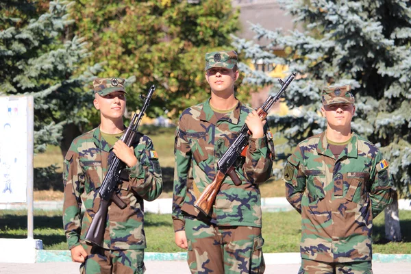 Balti Beltsy Moldova September 2018 Open Day Army 传统上 今天是新兵的游行和宣誓日 — 图库照片