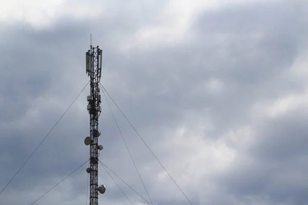 Telefonní Věž Širokopásmové Připojení Bezdrátová Mobilní Síť Data Signálu — Stock fotografie