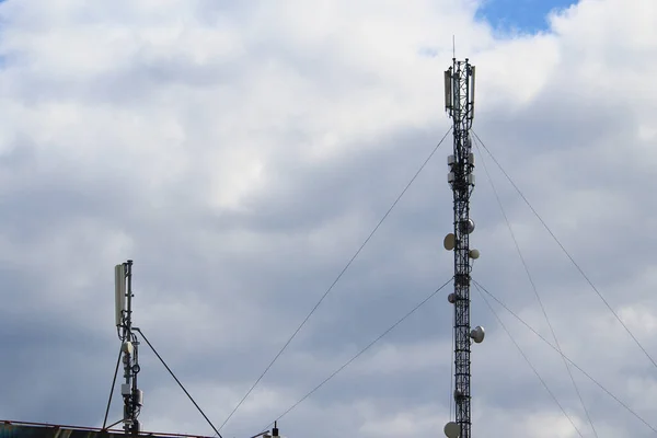 Telefonní Věž Širokopásmové Připojení Bezdrátová Mobilní Síť Data Signálu — Stock fotografie