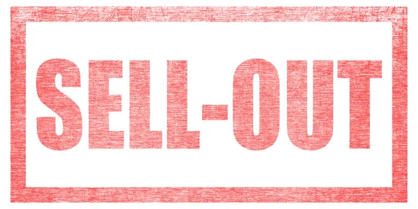 Κόκκινη Σφραγίδα Λευκό Φόντο Απομονωμένη Γράμματα Κείμενο Sell Out — Φωτογραφία Αρχείου