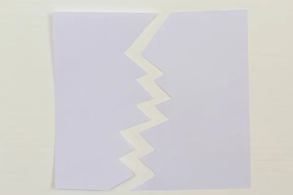 Stříhané Papírové Samolepky Bílém Dřevěném Stole Pozadí Kopírovacím Prostorem Mockup — Stock fotografie