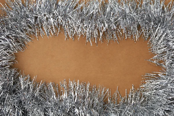 Ремесленная Бумага Окружении Дождя Аннотация New Year Christmas Background Selective — стоковое фото
