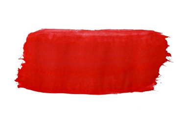 Beyaz arka planda boyalı bir fırçanın doku izi, izole edilmiş. Bir tasarım veya grafik kaynağı için hazırlama