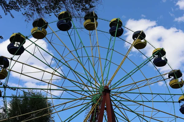 Ferris wheel. Classic travel entertainment among tourists.