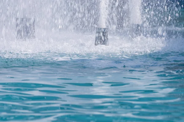 Eau Dans Fond Abstrait Fontaine Symbole Été Tourisme — Photo