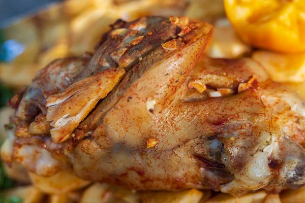 Pork Knuckle Baked Tandoor Shank Part Pork Leg Adjacent Knee — Stock Photo, Image