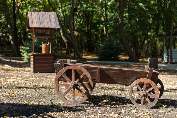 Decorating Garden City Park Leisure Space Decorative Paraphernalia Selective Focus — Stock Photo, Image