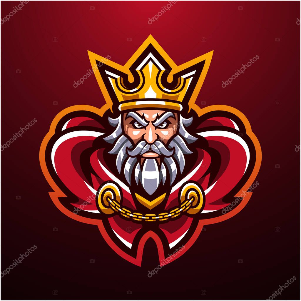 The royal king head mascot logo