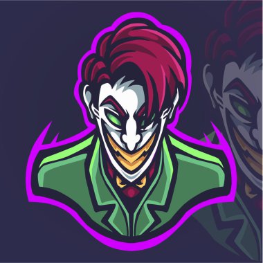 Palyaço esport maskot logosu tasarımı