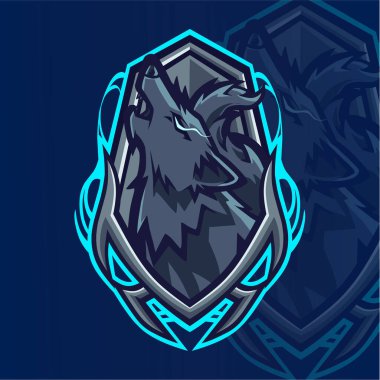 Wolf esport maskot logosu tasarımı