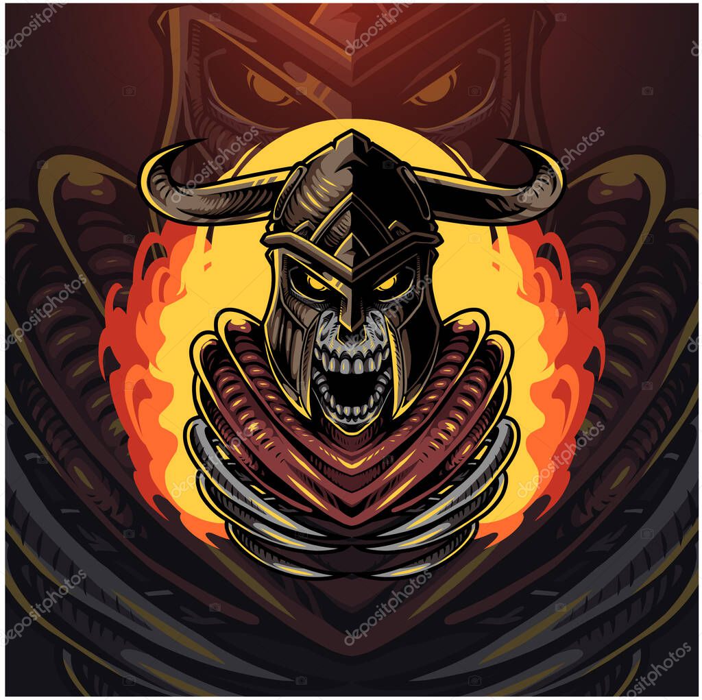 Ragnarok esport mascot logo design