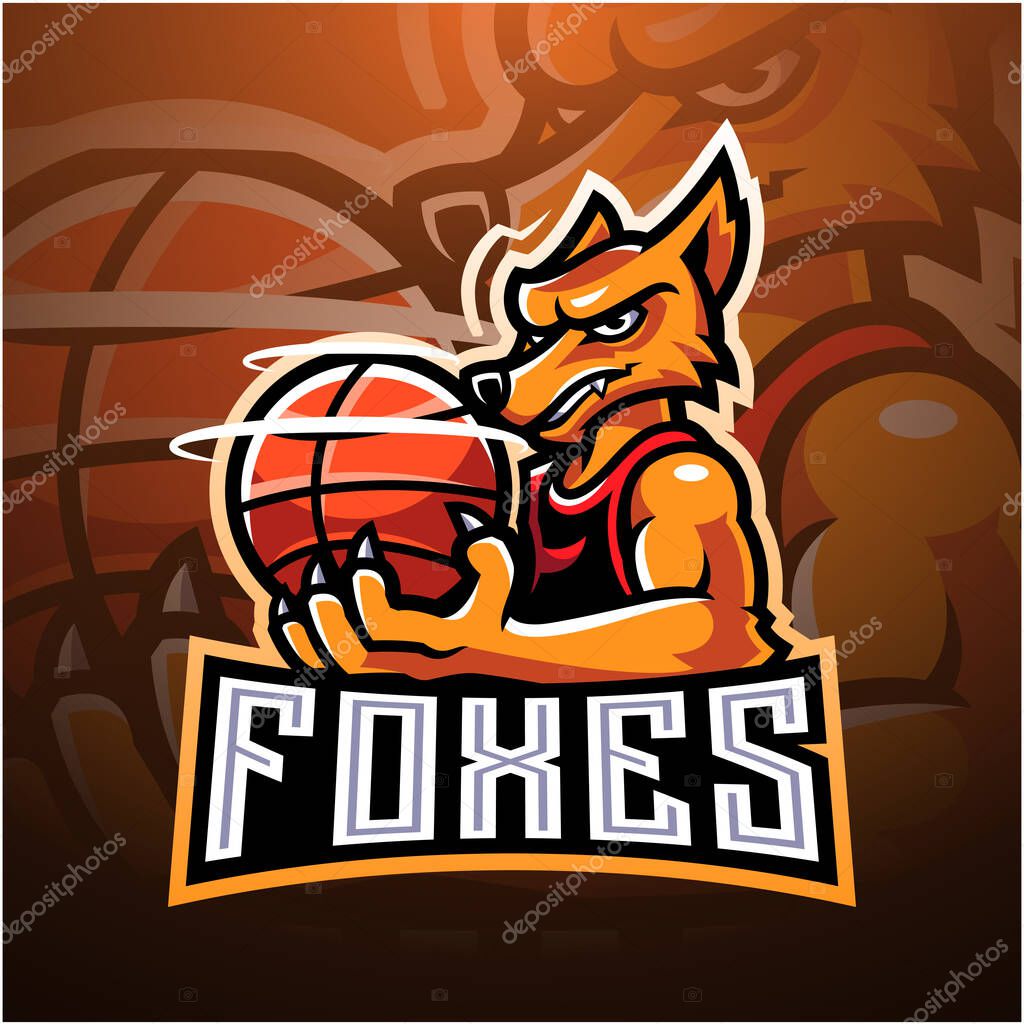 Foxes esport mascot logo design