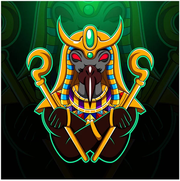 Логотип Талісмана Талісманом Голови Thoth Head — стоковий вектор