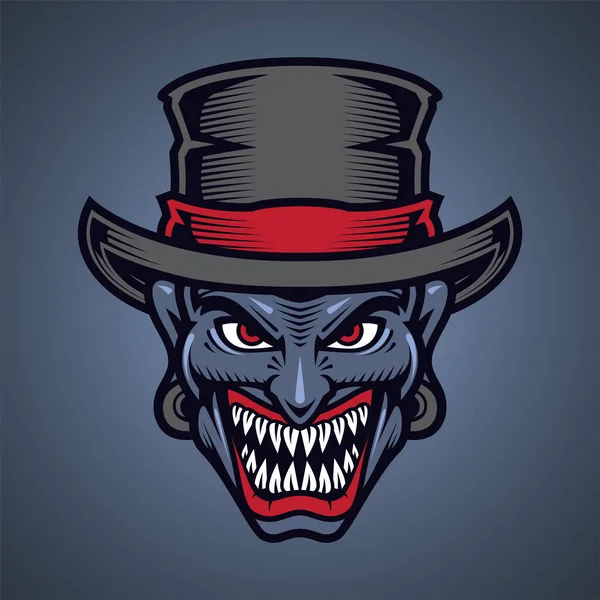 Conception Logo Mascotte Tête Clown — Image vectorielle