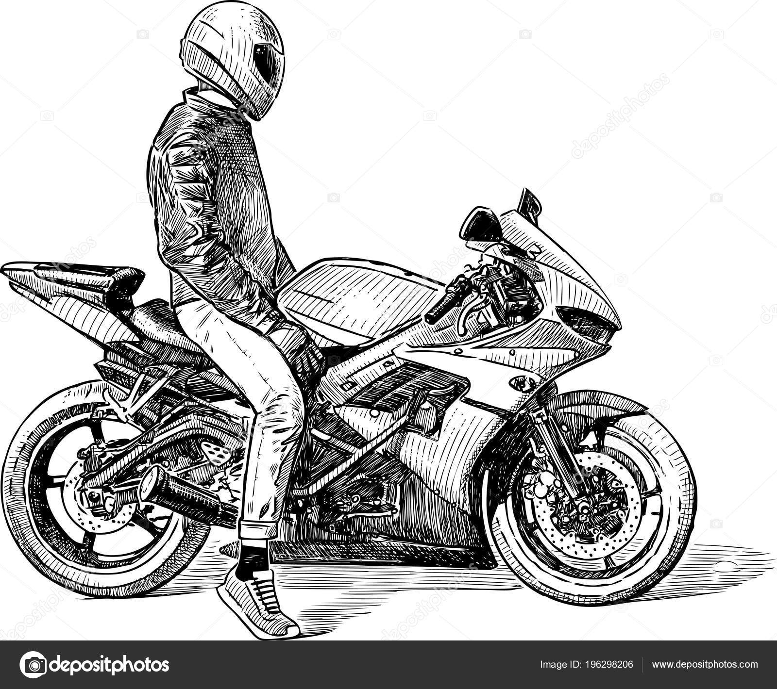 Imagens De Desenhos De Motos  Motorcycle drawing, Bike drawing, Motorcycle  illustration