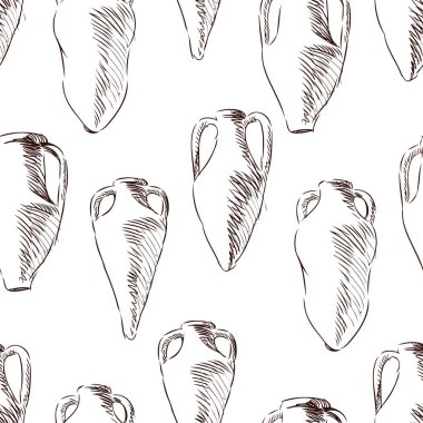 Antik Amphora çizimler ve desen