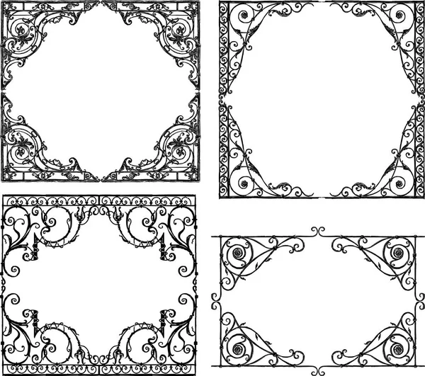 Decoratieve Kaders Art Nouveau Stijl — Stockvector