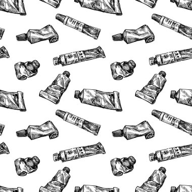 Sanat boya tüplerinin seamless modeli