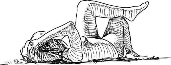 Robot çim üzerinde oturan bir kız resmi