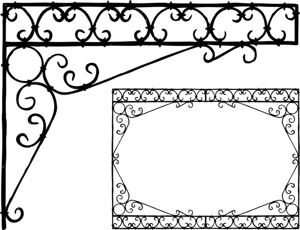 手描きの装飾的な建築のディテールの — ストックベクタ