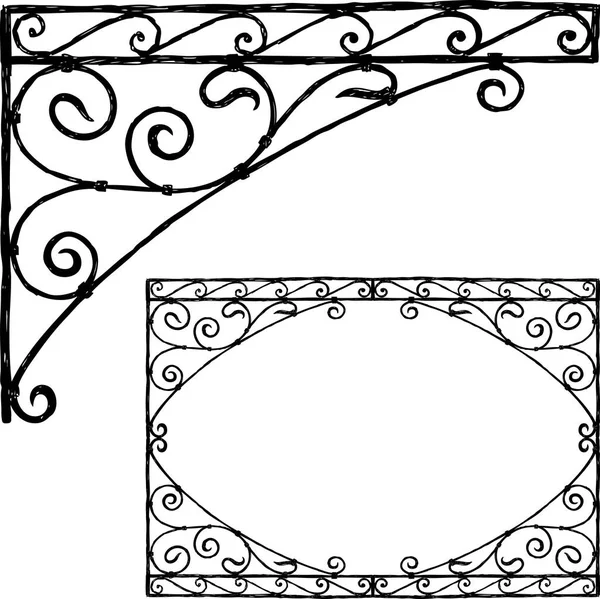 Hand Drawing Vintage Architectural Element — Stock Vector