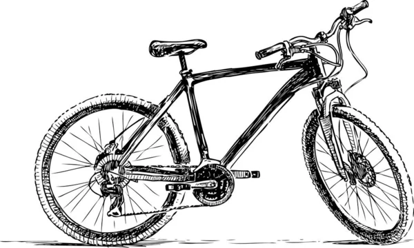 Uno Schizzo Una Bicicletta Passeggiate — Vettoriale Stock