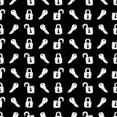 Kilitler ve anahtarlar çizimleri kesintisiz arka plan