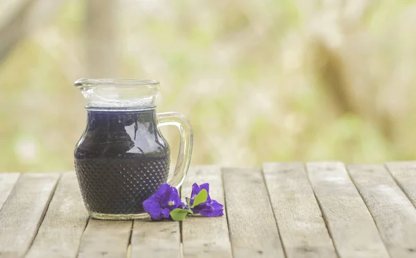 Butterfly Pea Juice — Stock Photo, Image