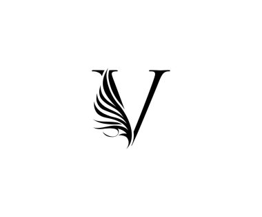 Klasik Kara V Lüks Logo Tasarımı