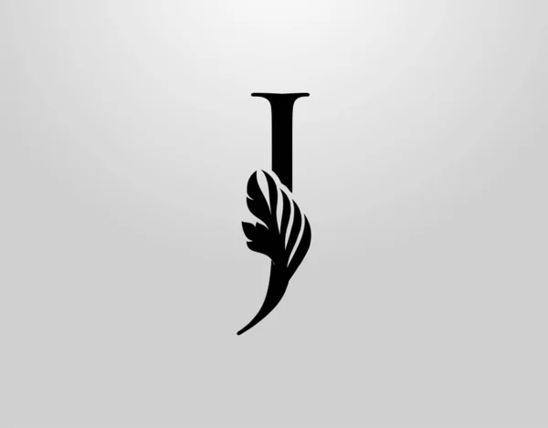 Iniziale Logo Swirl Classic Lettera Vettore Design Con Colore Nero — Vettoriale Stock