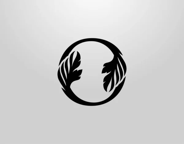Logotipo Inicial Swirl Clássico Carta Design Vector Com Cor Preta — Vetor de Stock