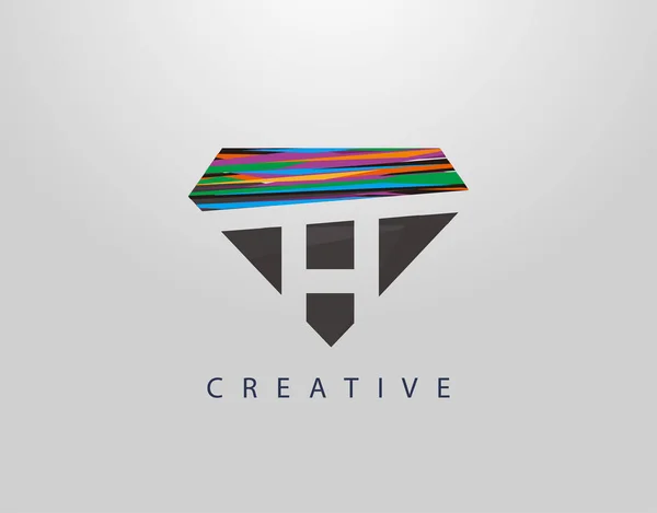 Abstract Diamond Logo 다이아몬드 모양에 무늬가 창조적 디자인 — 스톡 벡터