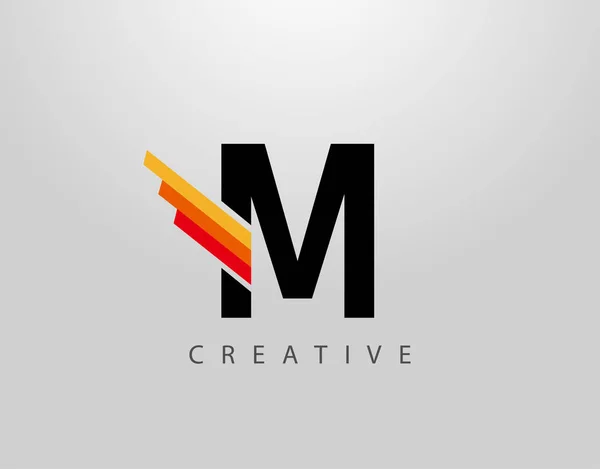 Logo Inicial Del Monograma Ala Abstracta Tira Letra Icono — Vector de stock