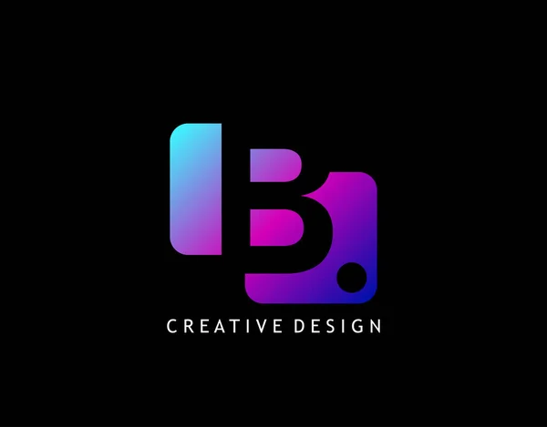 Creative Negative Space Letter Logo Conceito Design Forma Geométrica Com — Vetor de Stock