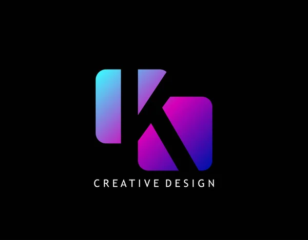 Creative Negative Space Letter Logo Geometriskt Formdesignkoncept Med Inledande Ikon — Stock vektor