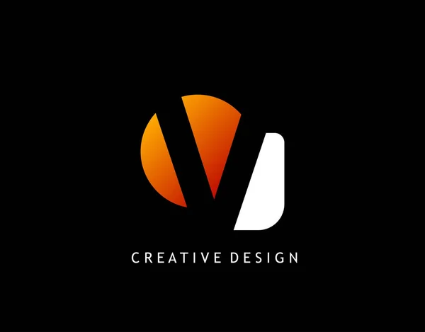 Letter Creative Negative Space Design Concept Geometrische Vorm Met Letter — Stockvector