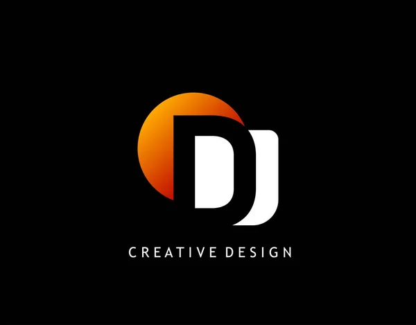 Carta Creative Negative Space Concepto Diseño Forma Geométrica Con Letra — Vector de stock