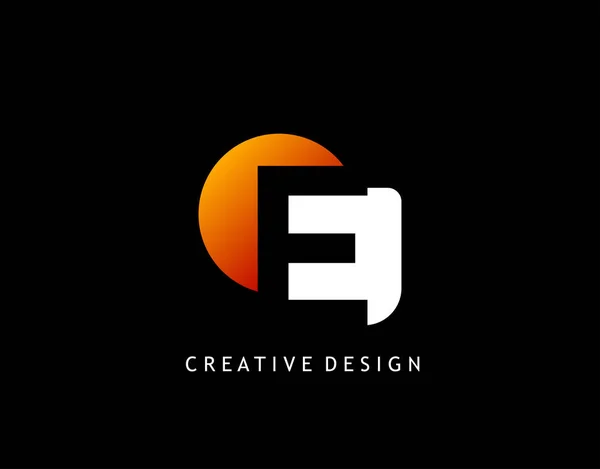 Letter Creative Negative Space Design Concept Geometric Shape Letter Logo — стоковый вектор