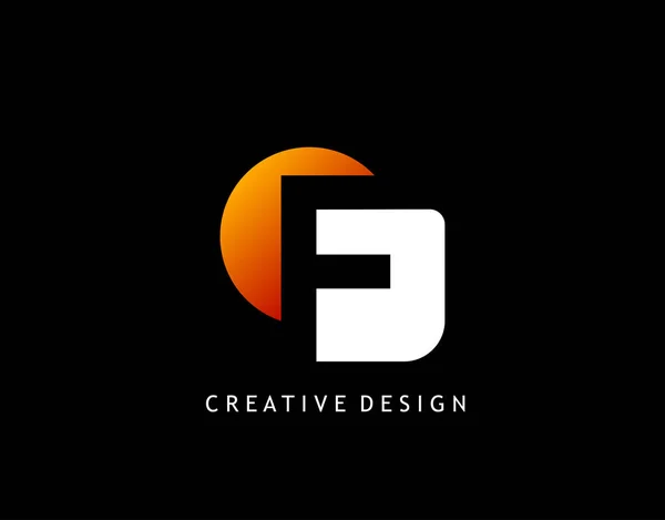 Letter Creative Negative Space Design Koncept Geometrický Tvar Ikonou Písmene — Stockový vektor